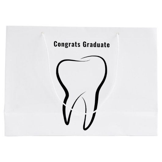 歯科用歯歯科診療科卒業 ラージペーパーバッグ (裏面)