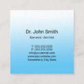 歯科用歯水スプラッシュプロフェッショナル歯科医 スクエア名刺 (裏面)