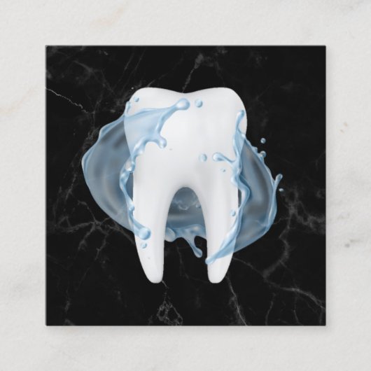 歯科用歯水スプラッシュマーブルデンタルクリニック スクエア名刺 (正面)