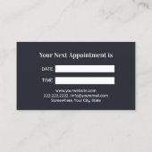 歯科用歯水スプラッシュモダンネイビーブルー歯科医 予約カード (裏面)