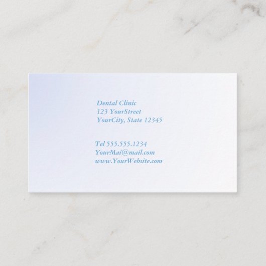 歯科用歯水プロフェッショナル 名刺 (裏面)