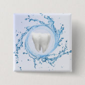 歯科用歯水プロフェッショナル 缶バッジ (正面)