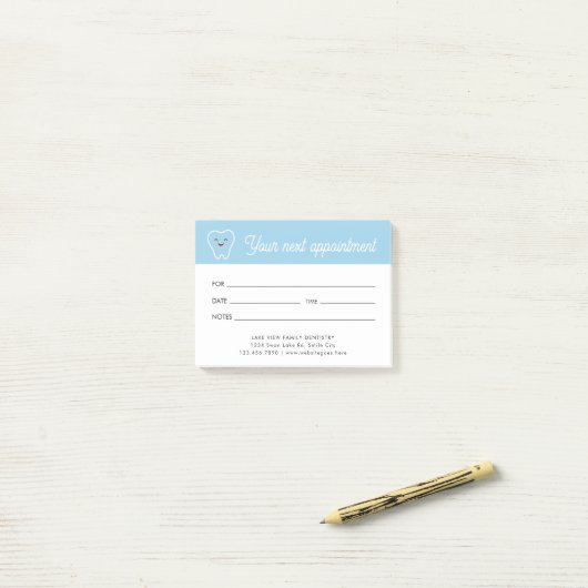 歯科用歯牙ロゴ歯科衛生士アポイントメント ポストイット (デスク上)