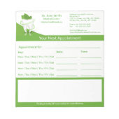 歯科用歯牙造幣葉医療アポイントメント ノートパッド (正面)