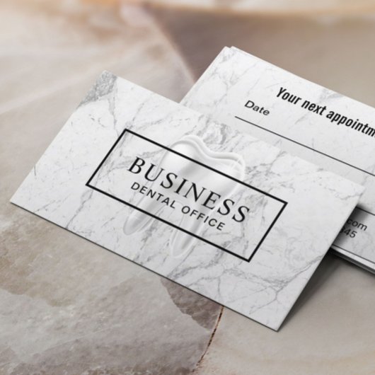 歯科用歯石モダン理石アポイントメント 予約カード