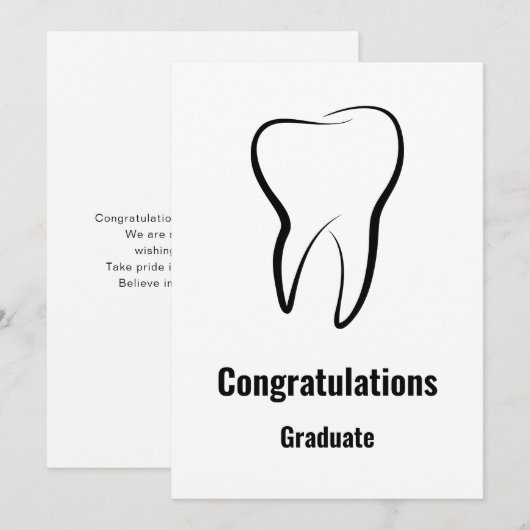 歯科用歯科グラフィック歯科卒業 (正面/裏面)