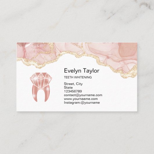 歯科用歯科医科歯美白用スマイルブシン 名刺 (裏面)