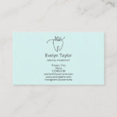 歯科用歯科医院歯のホワイトニングアポイントメント 名刺 (裏面)