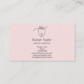 歯科用歯科医院歯のホワイトニングアポイントメント 名刺 (裏面)