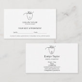 歯科用歯科医院歯のホワイトニングアポイントメント 名刺 (正面/裏面)