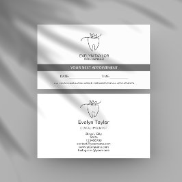 歯科用歯科医院歯のホワイトニングアポイントメント 名刺