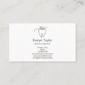 歯科用歯科医院歯のホワイトニングアポイントメント 名刺 (裏面)