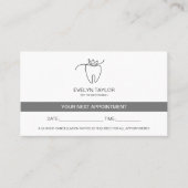 歯科用歯科医院歯のホワイトニングアポイントメント 名刺 (正面)