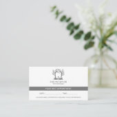 歯科用歯科医院歯のホワイトニングアポイントメント 名刺 (スタンド正面)