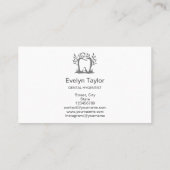 歯科用歯科医院歯のホワイトニングアポイントメント 名刺 (裏面)