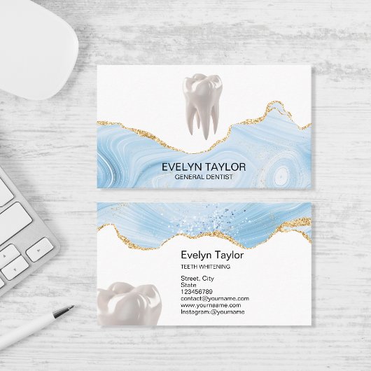 歯科用歯科医院歯のホワイトニンググリッター 名刺
