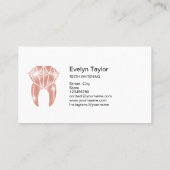 歯科用歯科医院歯のホワイトニングスマイル 名刺 (裏面)