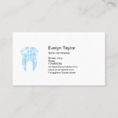 歯科用歯科医院歯のホワイトニングスマイル 名刺 (裏面)