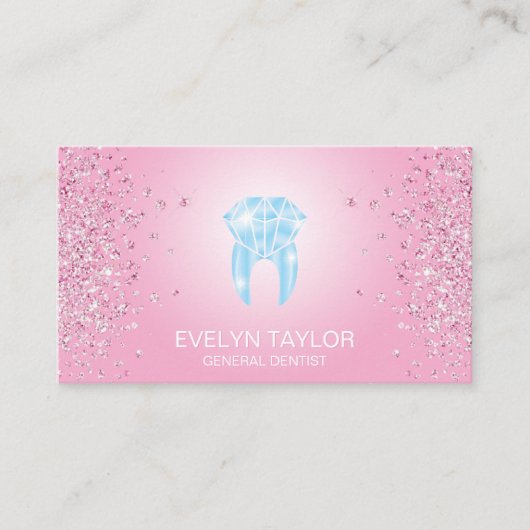 歯科用歯科医院歯のホワイトニングスマイル 名刺 (正面)