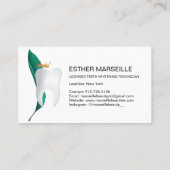 歯科用歯科医院歯ホワイトニングフローラバス 名刺 (裏面)