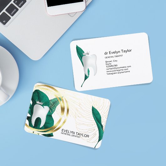 歯科用歯科医院歯ホワイトニングフローラバス 名刺