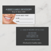 歯科用歯科歯科アポイントメントカード 予約カード (正面/裏面)