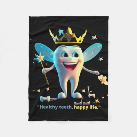 歯科用歯科治療室。 フリースブランケット (正面)