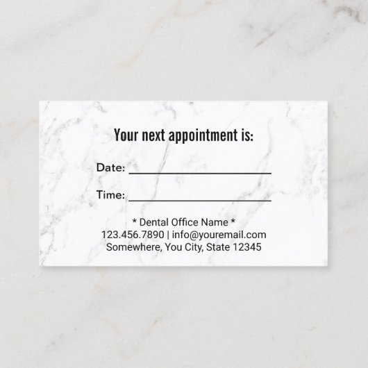 歯科用歯科用アポイントメントライトブルー 予約カード (裏面)