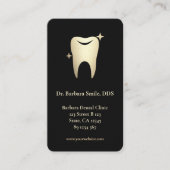 歯科用歯科用インプラント化粧エレガントブラック金ゴールド 名刺 (正面)