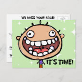 歯科用点検アポイントメントリマインダーカード ポストカード (正面/裏面)