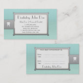 歯科用白歯バブル歯科ビジネスカード 予約カード (正面/裏面)