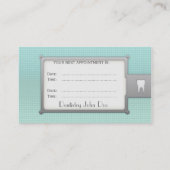 歯科用白歯バブル歯科ビジネスカード 予約カード (裏面)