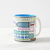 歯科用語サブウェイアート ツートーンマグカップ (正面右)