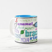 歯科用語サブウェイアート ツートーンマグカップ (正面左)