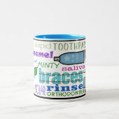 歯科用語サブウェイアート ツートーンマグカップ (中央)