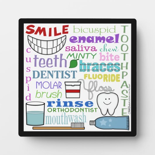 歯科用語サブウェイアート フォトプラーク (正面)