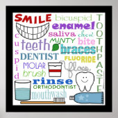 歯科用語サブウェイアート ポスター (正面)