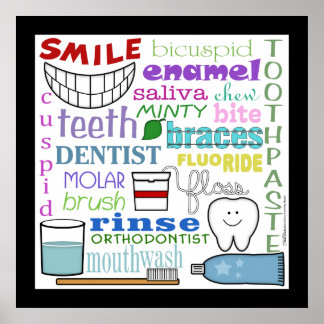 歯科用語サブウェイアート ポスター