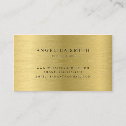 歯科用金ゴールド 予約カード (裏面)