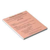 歯科用POST OPインストラクションメモ帳(充填中) ノートパッド (アングル)