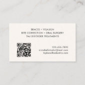 歯科矯正医かっこ 名刺 (裏面)