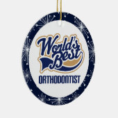 歯科矯正医のギフトのオーナメント セラミックオーナメント (右)