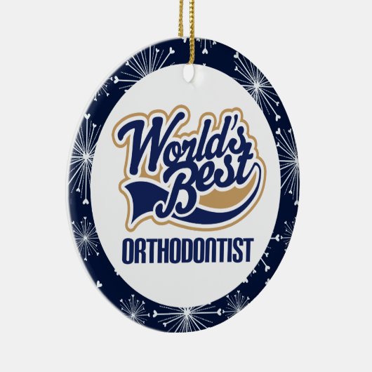 歯科矯正医のギフトのオーナメント セラミックオーナメント (右)