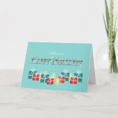 歯科矯正医の支柱および現在のためのクリスマス シーズンカード (正面)