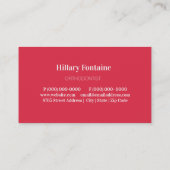 歯科矯正医の歯科医の名刺 名刺 (裏面)