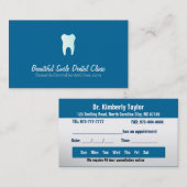 歯科矯正医アポイントメントカード – 色の変更 予約カード (正面/裏面)