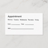 歯科矯正医アポイントメントモダン名刺 名刺 (裏面)