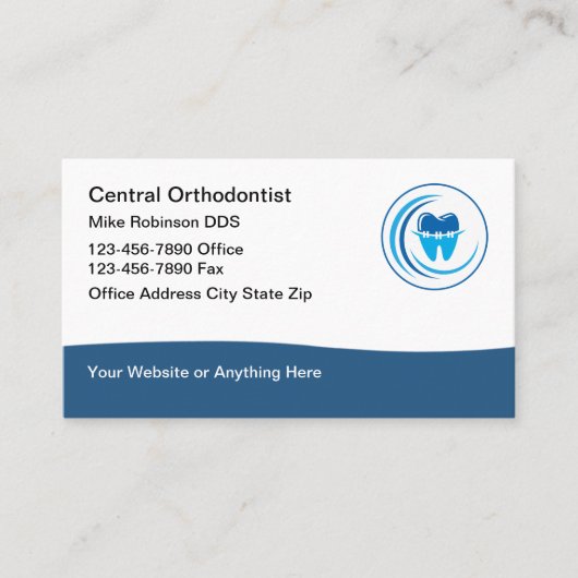 歯科矯正医アポイントメントモダン名刺 名刺 (正面)