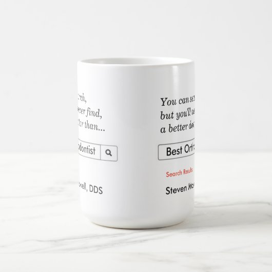 歯科矯正医カスタムの贈り物。 モーフィングマグカップ (中央)