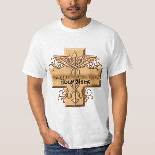 歯科矯正医カスタムカドゥセウスTシャツ Tシャツ (正面)